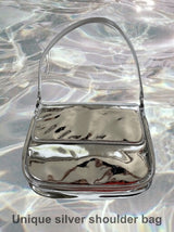 Unique silver shoulder bag 