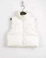 Debbie leather cropped padded vest