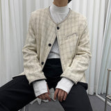 ディライトチェックラウンドジャケット/CR Delight Check Round Jacket (2 colors)
