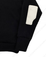 レザーパッチセミジップアップ/MT leather patch semi zip-up (3 colors)