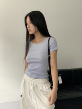 ズティベーシックユニック半袖Tシャツ/ Ziti Basic U-neck Short Sleeve T-shirt