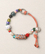 マウイレザーブレスレット / MAUI LEATHER BRACELET-BRICK : ARCHIVE-005