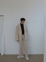 ハローリネンカッティングロングワイドパンツ