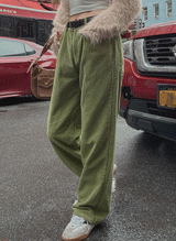 (UNISEX) ビビッドコーデュロイワイドパンツ