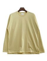 Extended Sleeve Loose Fit Crew Neck T-Shirt (6693672779894)