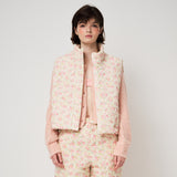 FLORAL PEDDING VEST, CREAM