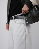 ペイントラインダーティジーンズ / paint line white dirty jeans