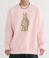 ビッグベアラビットクルーネック / BSR2223FWPO032 BIG BEAR RABBIT CREWNECK PINK