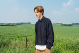 LINE-POINT DENIM BLOUSON