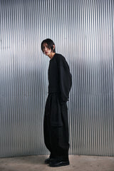 VINTAGE P. DYEING CUT-OUT CROP-TEE (Black) / ビンテージダイングアウトクロップT