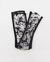 チャニングシースルーフラワーエンブロイダリーブラックビンテージスカーフ