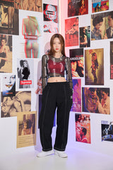 ノーマルメッシュクロップTシャツ / TOP(9286) Normal Mesh Crop Tee