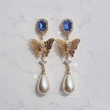 バタフライクイーンイヤリング / Blue Butterfly Queen Earring