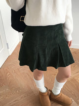 Belan golden pleated mini skirt