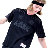 [UNISEX] USSR Printed Football T-Shirt (BLACK)