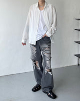ソーシルクスリットスリーブレス / SO Silk Slit Sleeveless (2 colors)