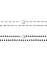 パールトグルネックレス / Pearl Toggle Necklace-BLACK