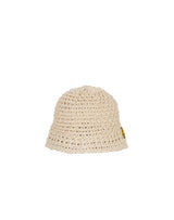 コットン ペーパー ニット バケットハット / COTTON PAPER KNIT BUCKETHAT BEIGE