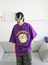 スマイルキャットショートスリーブTシャツ / VENTIQUE Smile Cat Short Sleeve T-shirt 3color
