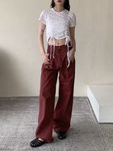 ディパサマーカラーピンタックコットンロングワイドパンツ / Dipa Summer Color Pintuck Cotton Long Wide Pants