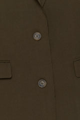 OVERFIT CUT OFF BLAZER [BROWN]