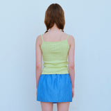 ローズノースリーブTシャツ / ROSE SLEEVELESS TEE, SUNNY LIME