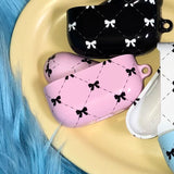 ビンテージブラックリボンエアポッズケース / vintage black ribbon airpods case (pink)
