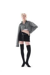カットアウトミニスカート/CUT OUT MINI SKIRT