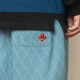 ダイアモンドパターンデニムパンツ/DIAMOND PATTERN DENIM PANTS_LIGHT BLUE