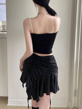 レースレイヤードリボントップ/887. Lace layered ribbon top (4color)
