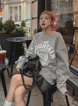 (UNISEX)ヘビーマウンテンラウンドスエットシャツ