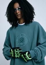 EMBLEM EMBROIDERY SWEATSHIRT_GREEN