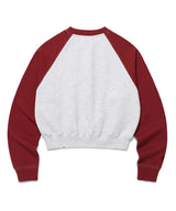 W RAGLAN BROTHERS SWEATSHIRT BURGUNDY(CV2ESFM445A)