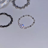  pearl ball cubic chain ring
