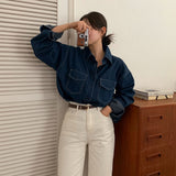 [Bellide made/Long-sleeved version] Vintage Pocket Denim Shirt