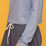 ツートーンロングスリーブTシャツ / TWO TONE LONG SLEEVE TEE_PURPLE