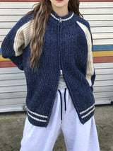 Harper two way knit zip up