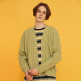 カシミアブレンドカーディガン/CASHMERE BLEND CARDIGAN_GREEN BEAN