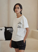 W14 ホワイトコンセプトベーシックTシャツ