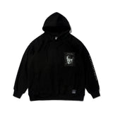 SKULL OVERSIZED HEAVY SWEAT HOODIE GREY / BLACK (4626268029046)