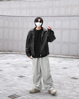 ビーガンレザージップアップジャケット / Vegan Leather Zip up Jacket