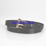 マテリアル カウハイド ベルト / [BLESSEDBULLET]Material II cowhide belt_dark silver