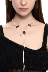 NO.481 [BLACK] サークルコードロックネックレス