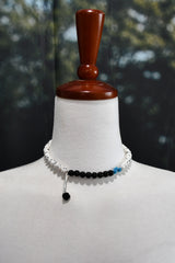 Dot Blue Roses Necklace