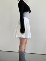 ピュアクロップドカーディガンホルターノースリーブセット / Pure cropped cardigan halter sleeveless set