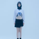 バタフライクロップスウェットシャツ/0 8 butterfly crop sweat shirt - GREY