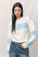  ALPACA BOOKLE KNIT CARDIGAN / IVORY