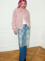  Big Ribbon Tie Windbreaker (DUSTY PINK)