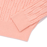 スモールチェリーケーブルクロップニット／SMALL CHERRY CABLE CROP KNIT [SALMON]