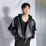 レザーウィンドブロック / Leather Wind Block (Black)